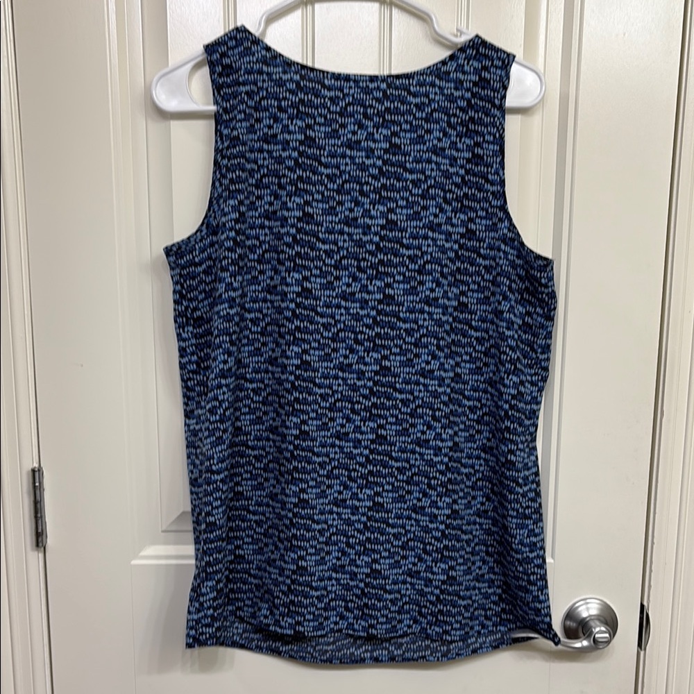 Loft Blue Patterned‎ Women's Top - Picture 8 of 10